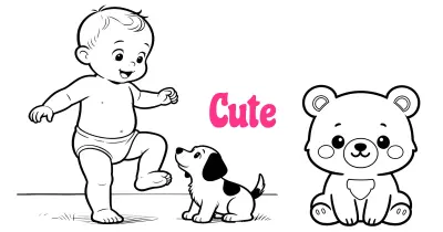 Cute Coloring Pages简笔画合集