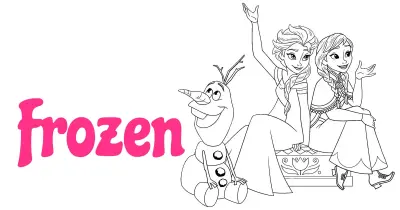 冰雪奇缘涂色页简笔画涂色画合集