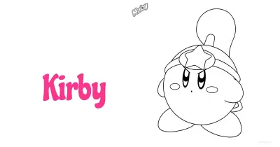 Kirby Coloring Pages简笔画涂色画合集