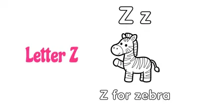 字母Z涂色页简笔画涂色画合集