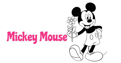 米老鼠涂色页 🐭🎨简笔画涂色画合集