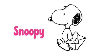 Snoopy Coloring Pages简笔画涂色画合集