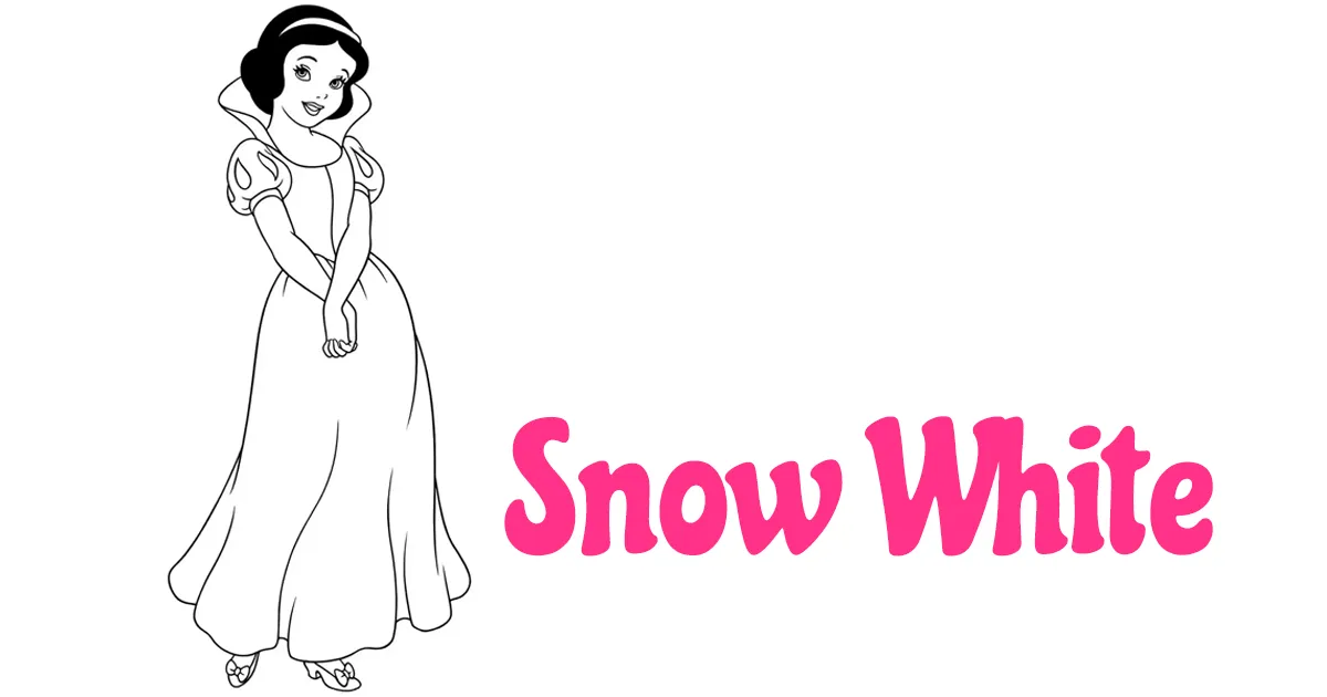 白雪公主涂色页