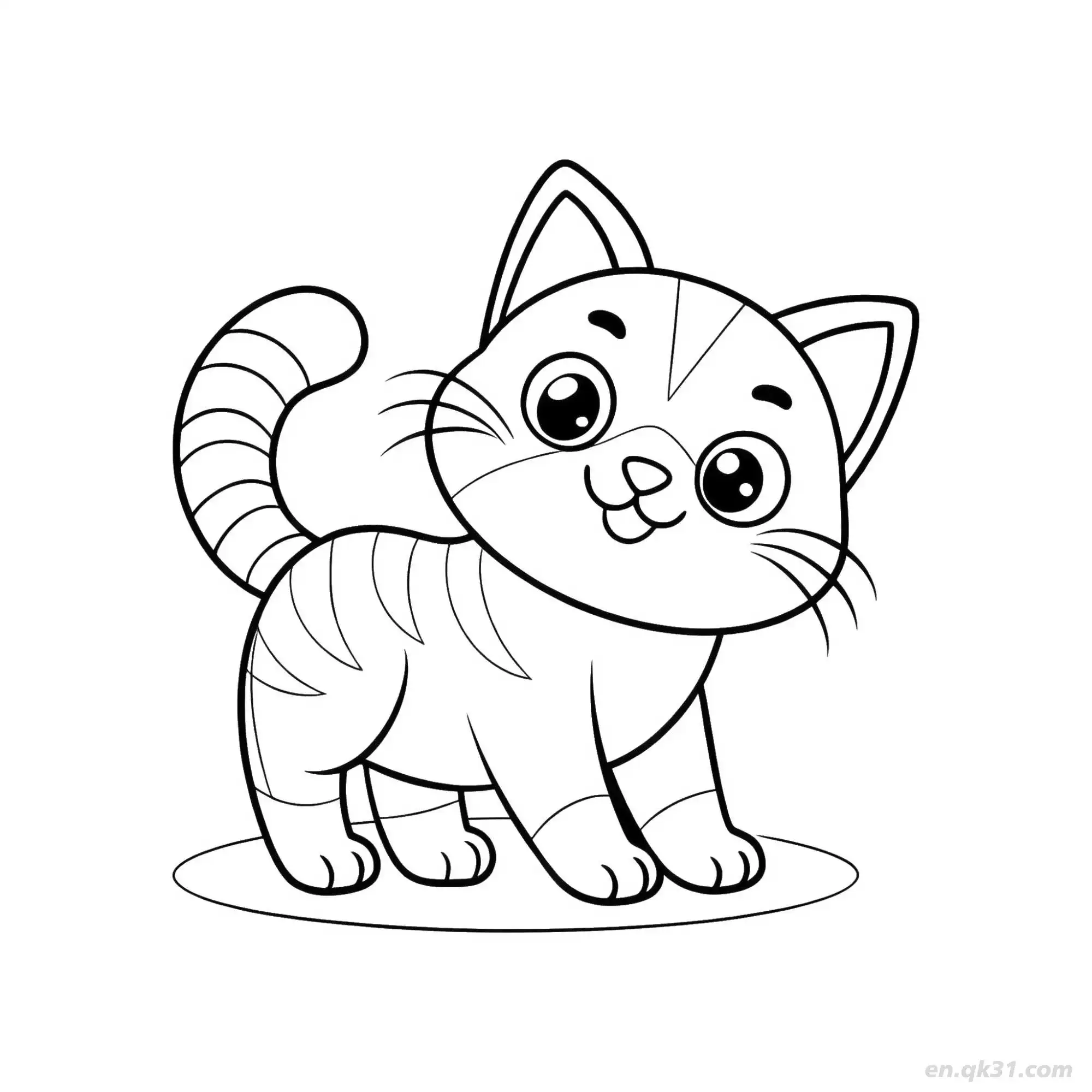 免费 猫 12简笔画 素描 涂鸦 - 免费可打印可爱猫 下载PDF 简笔画涂色页