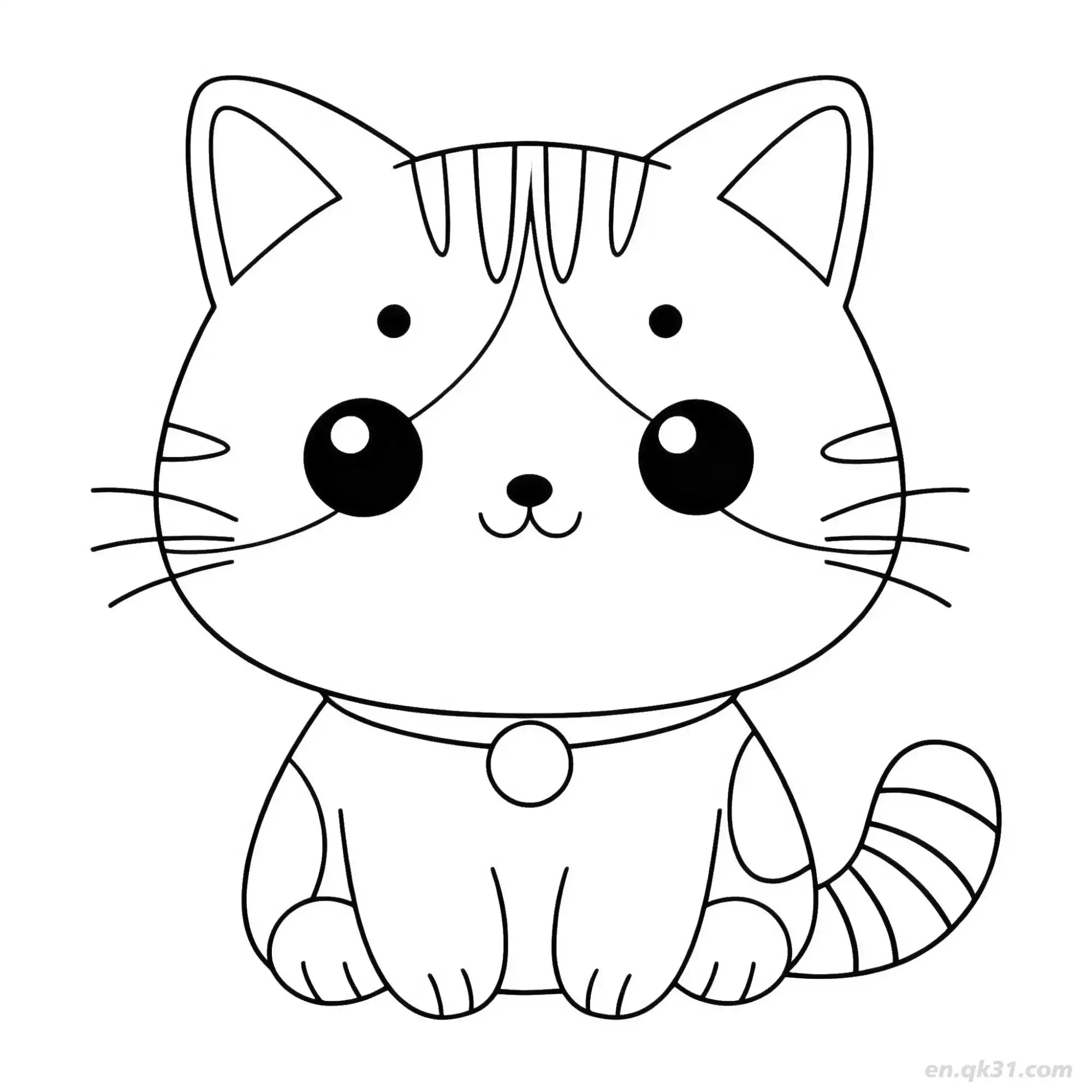 免费 猫 15简笔画 素描 涂鸦 - 免费可打印可爱猫 下载PDF 简笔画涂色页