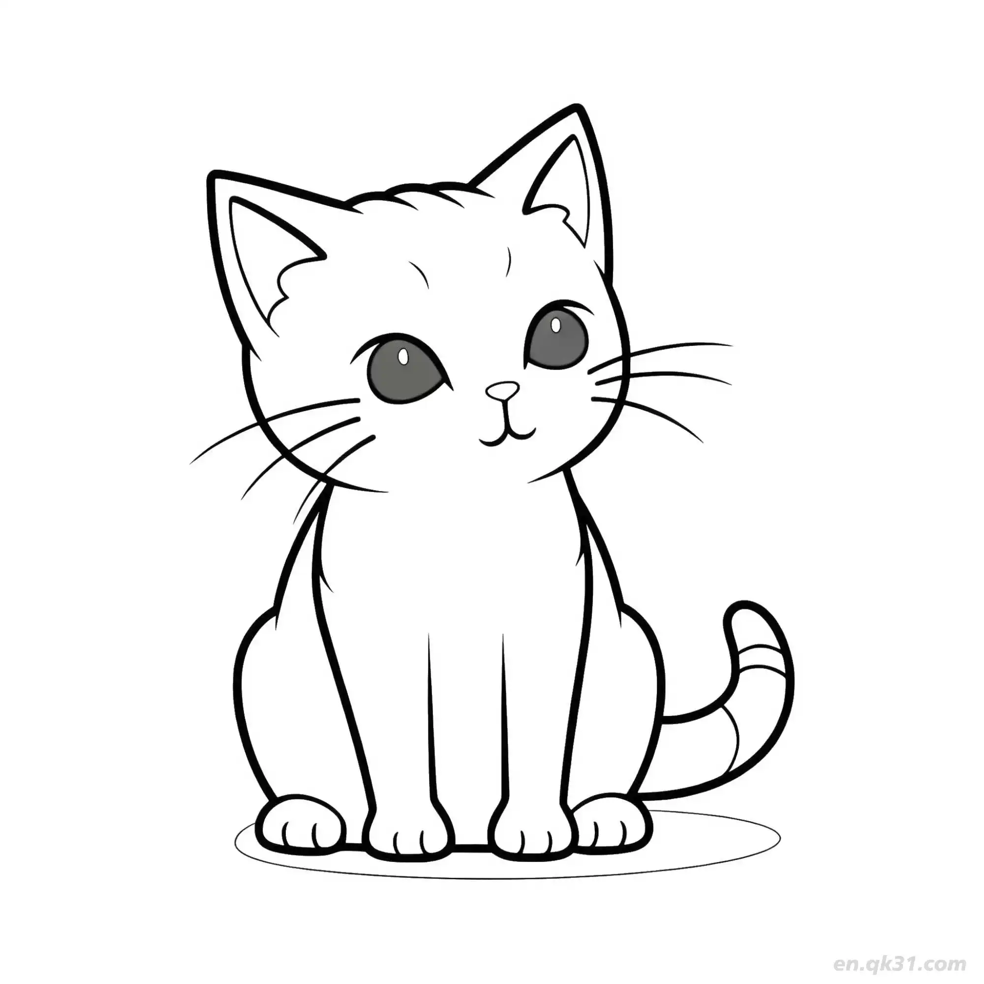 免费 猫 20简笔画 素描 涂鸦 - 免费可打印可爱猫 下载PDF 简笔画涂色页