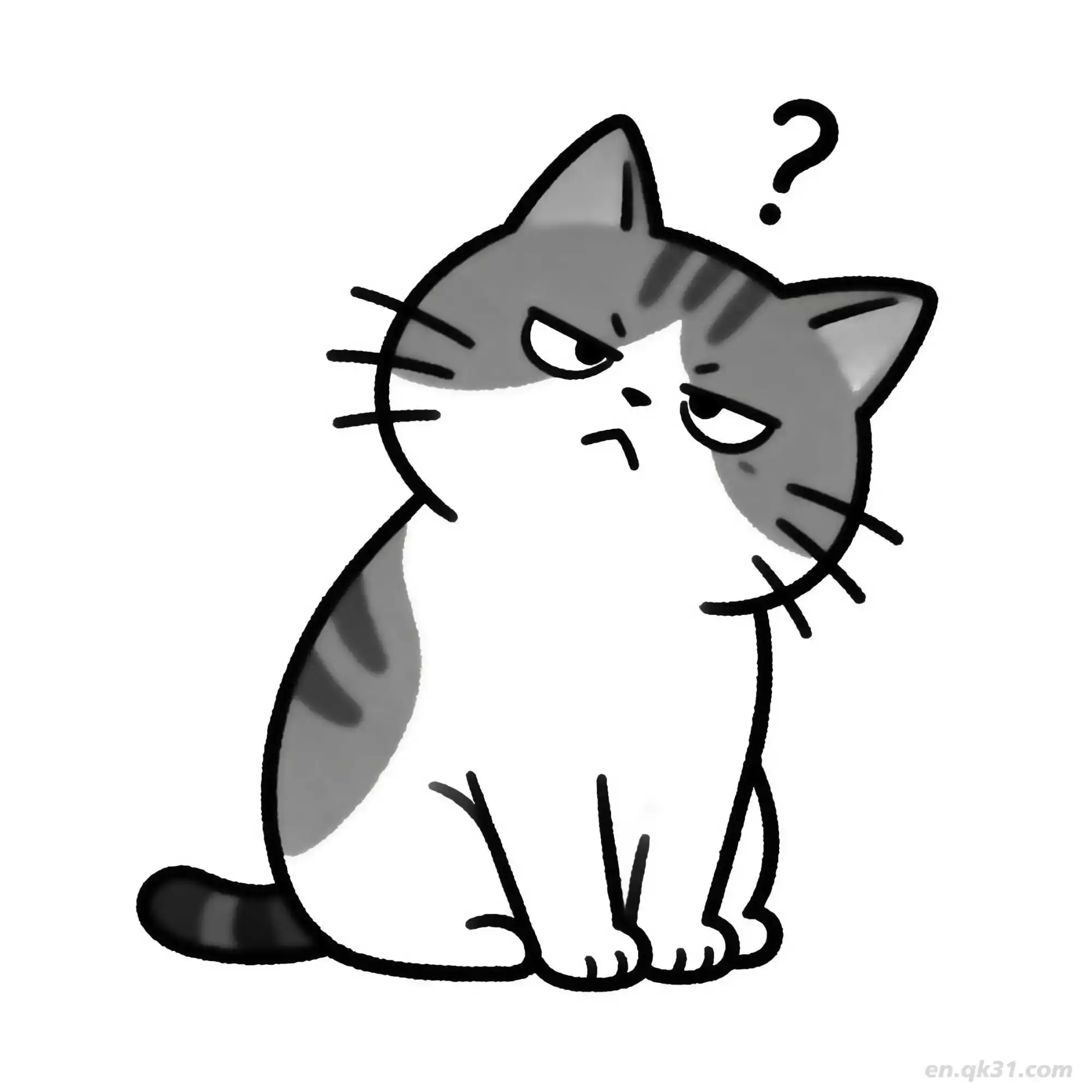 免费 猫 31简笔画 素描 涂鸦 - 免费可打印可爱猫 下载PDF 简笔画涂色页