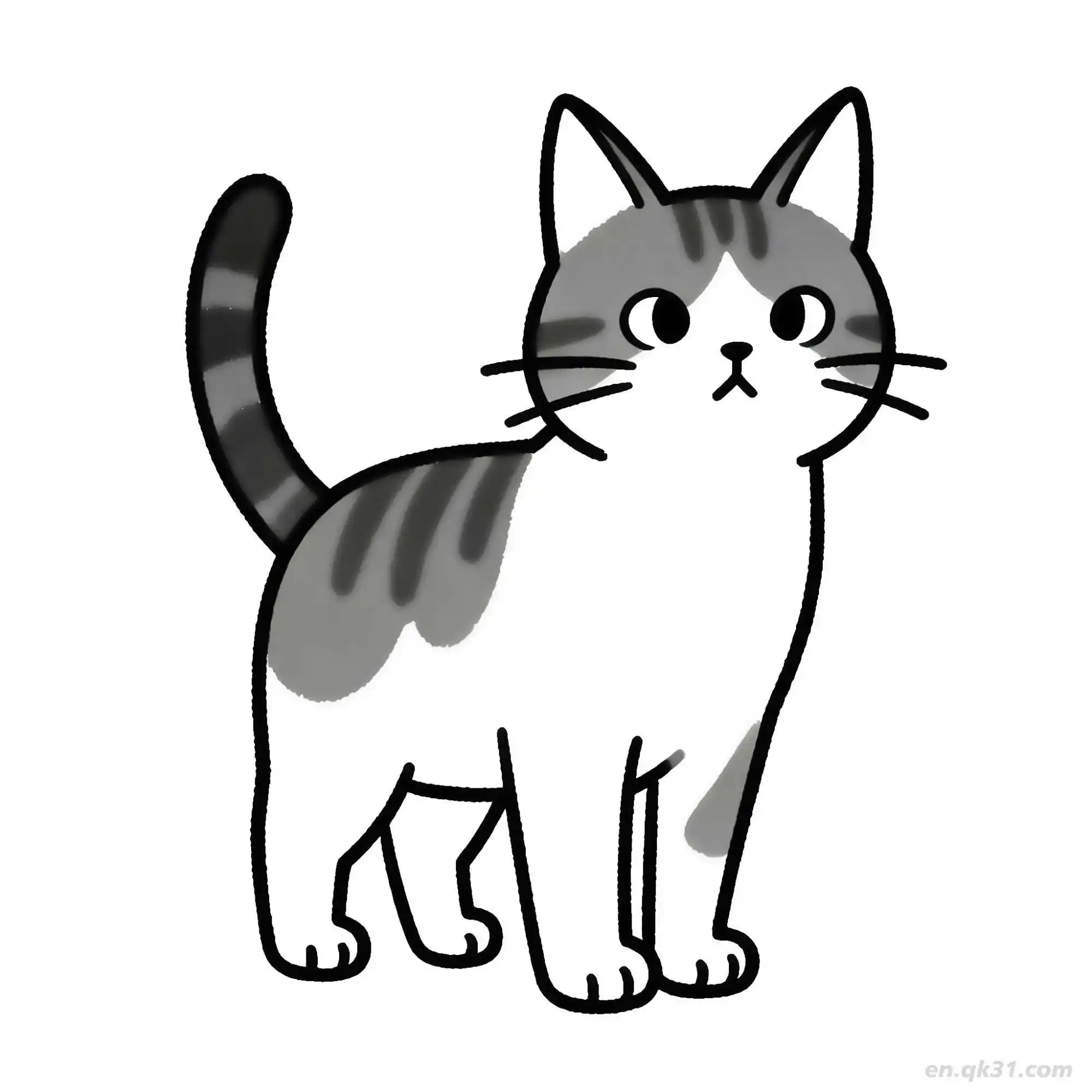 免费 猫 33简笔画 素描 涂鸦 - 免费可打印可爱猫 下载PDF 简笔画涂色页
