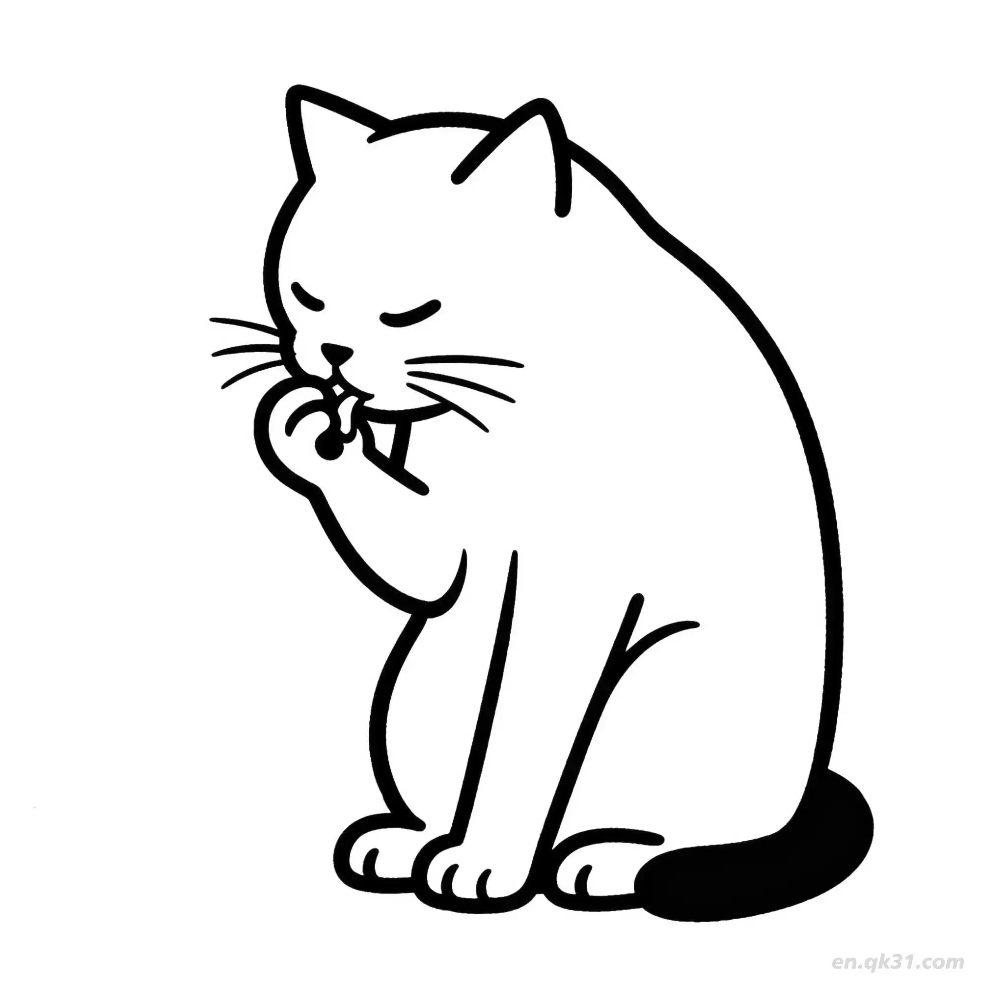免费 猫 38简笔画 素描 涂鸦 - 免费可打印可爱猫 下载PDF 简笔画涂色页