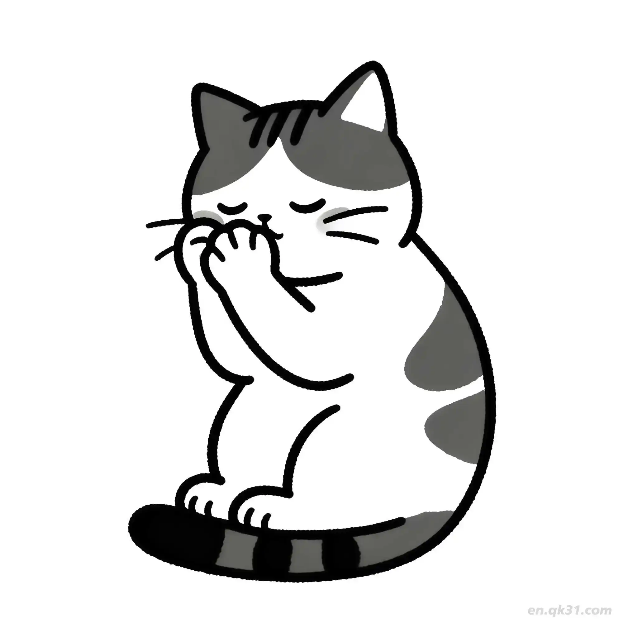 免费 猫 40简笔画 素描 涂鸦 - 免费可打印可爱猫 下载PDF 简笔画涂色页