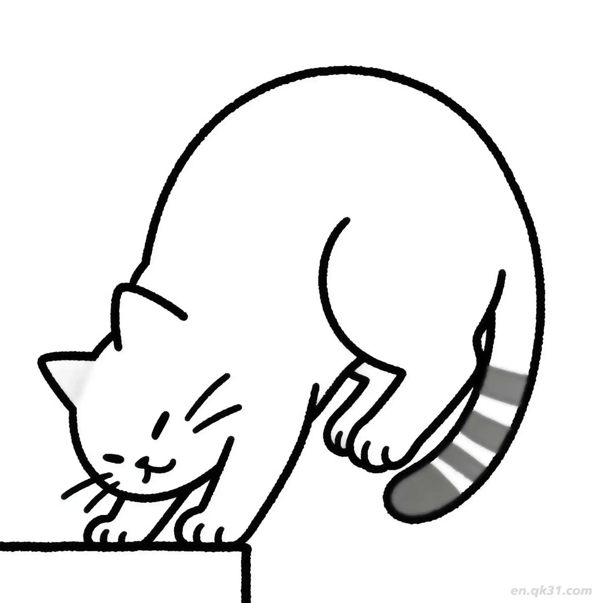 免费 猫 46简笔画 素描 涂鸦 - 免费可打印可爱猫 下载PDF 简笔画涂色页
