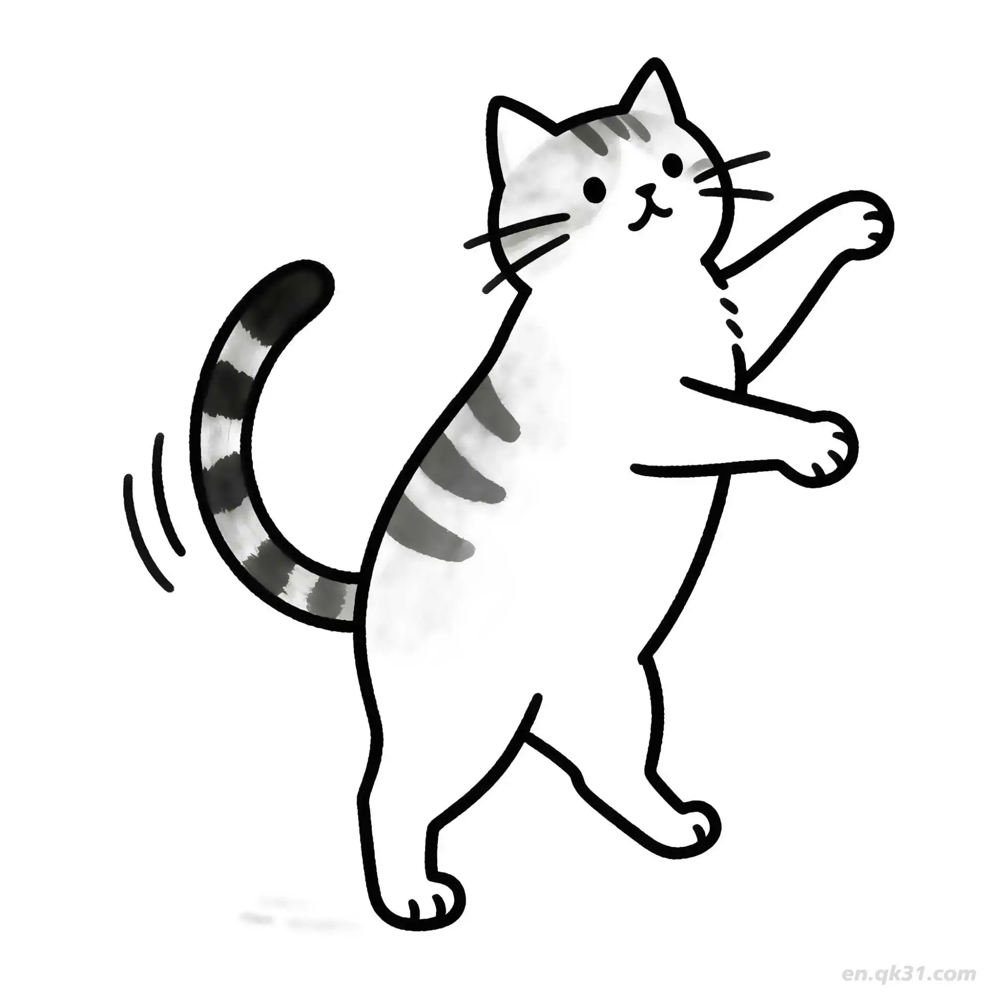 免费 猫 47简笔画 素描 涂鸦 - 免费可打印可爱猫 下载PDF 简笔画涂色页