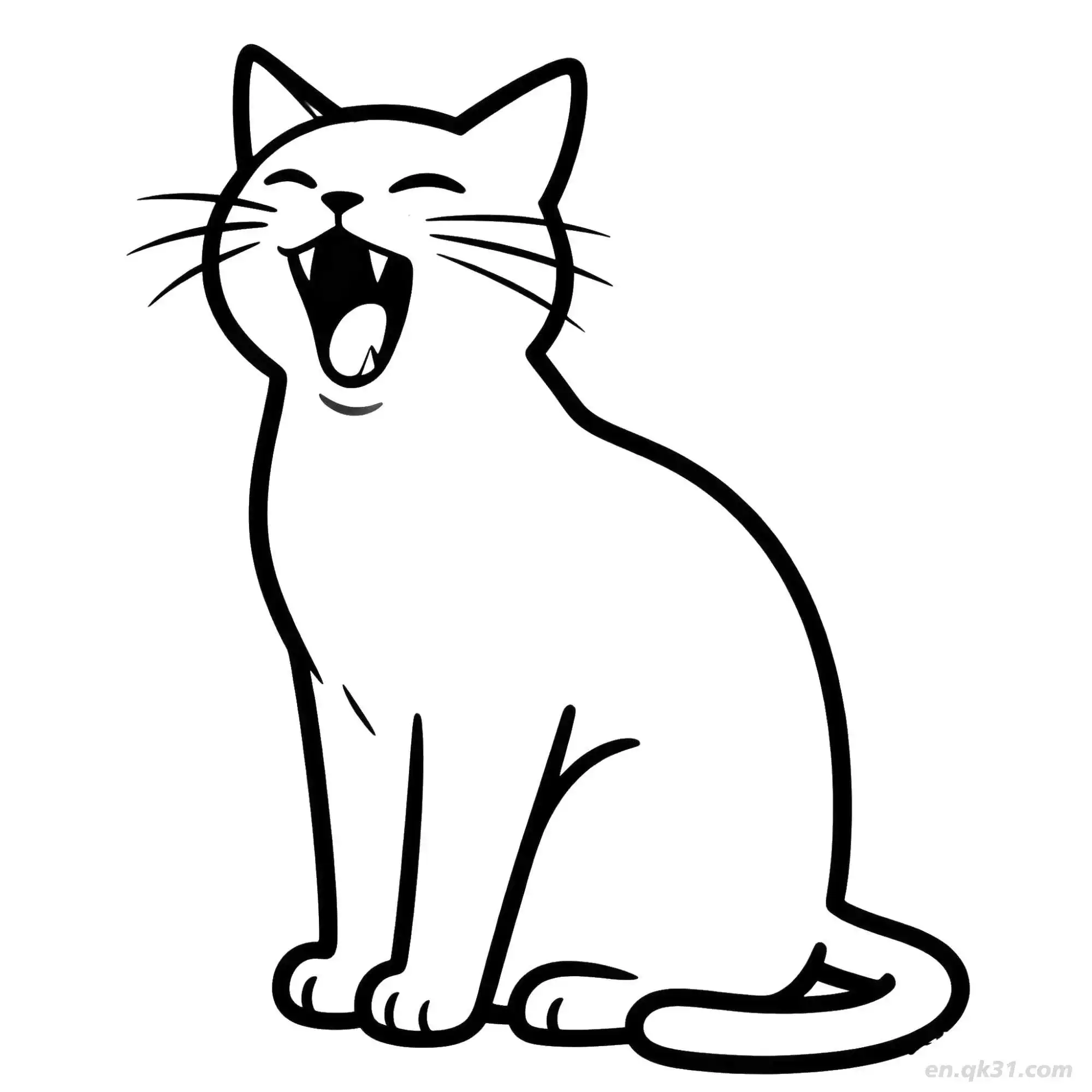 免费 猫 49简笔画 素描 涂鸦 - 免费可打印可爱猫 下载PDF 简笔画涂色页