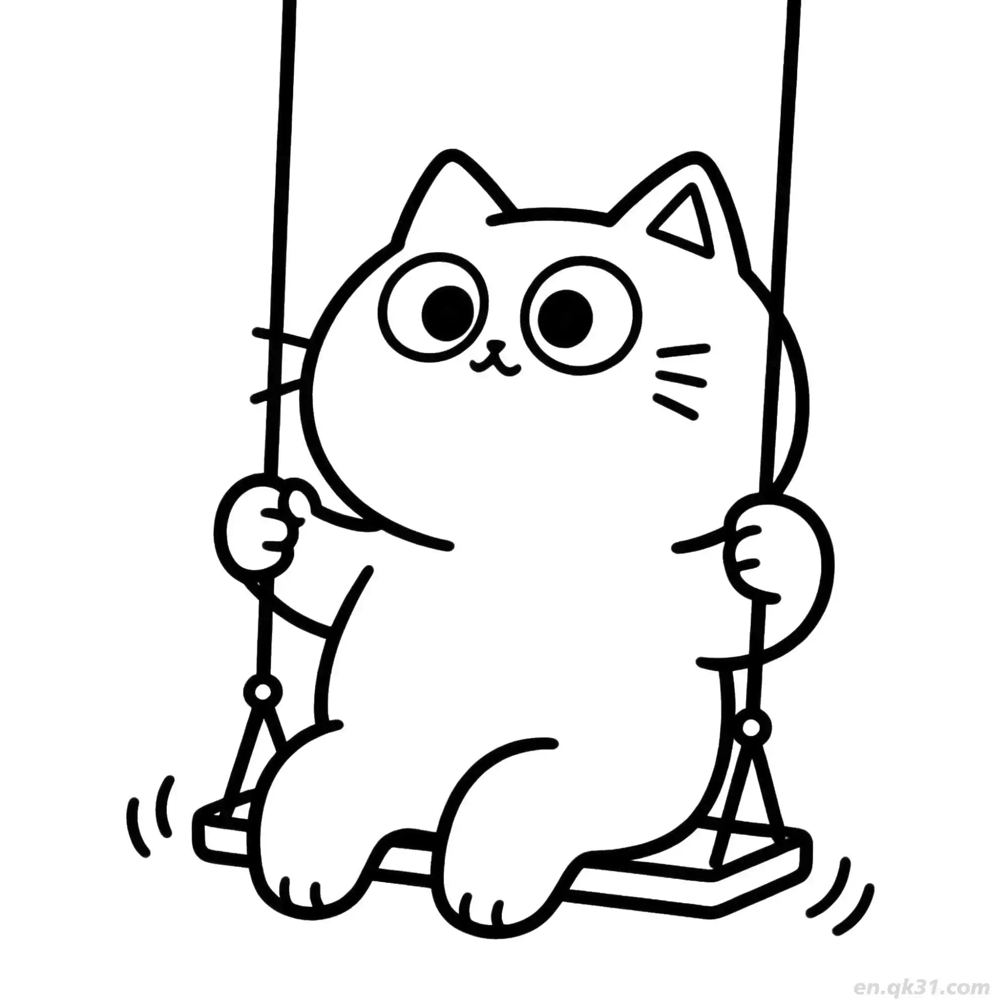 免费 猫 65简笔画 素描 涂鸦 - 免费可打印可爱猫 下载PDF 简笔画涂色页