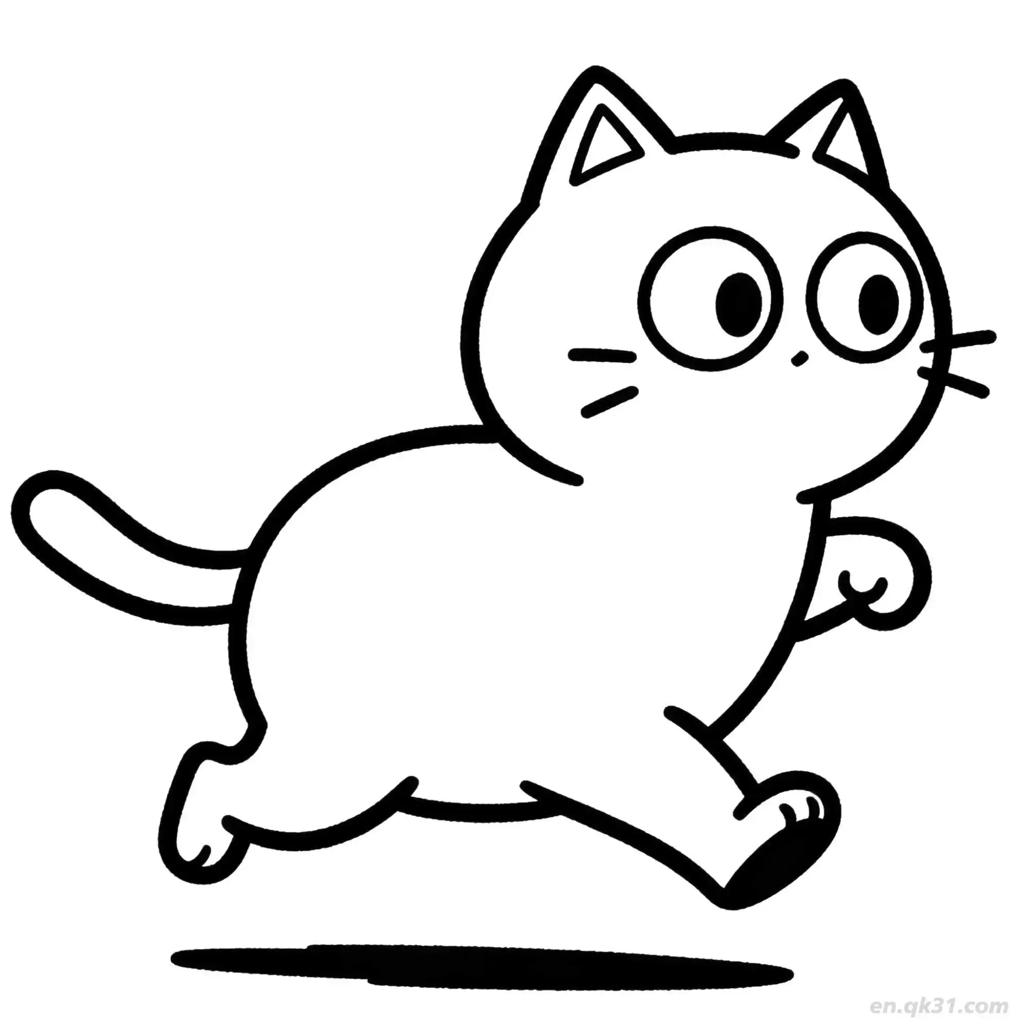 免费 猫 66简笔画 素描 涂鸦 - 免费可打印可爱猫 下载PDF 简笔画涂色页