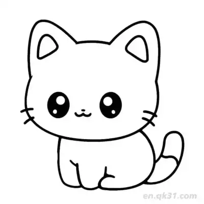 猫 7简笔画 素描 涂鸦 - 免费可打印可爱猫 下载PDF – 免费可打印简笔画涂色画