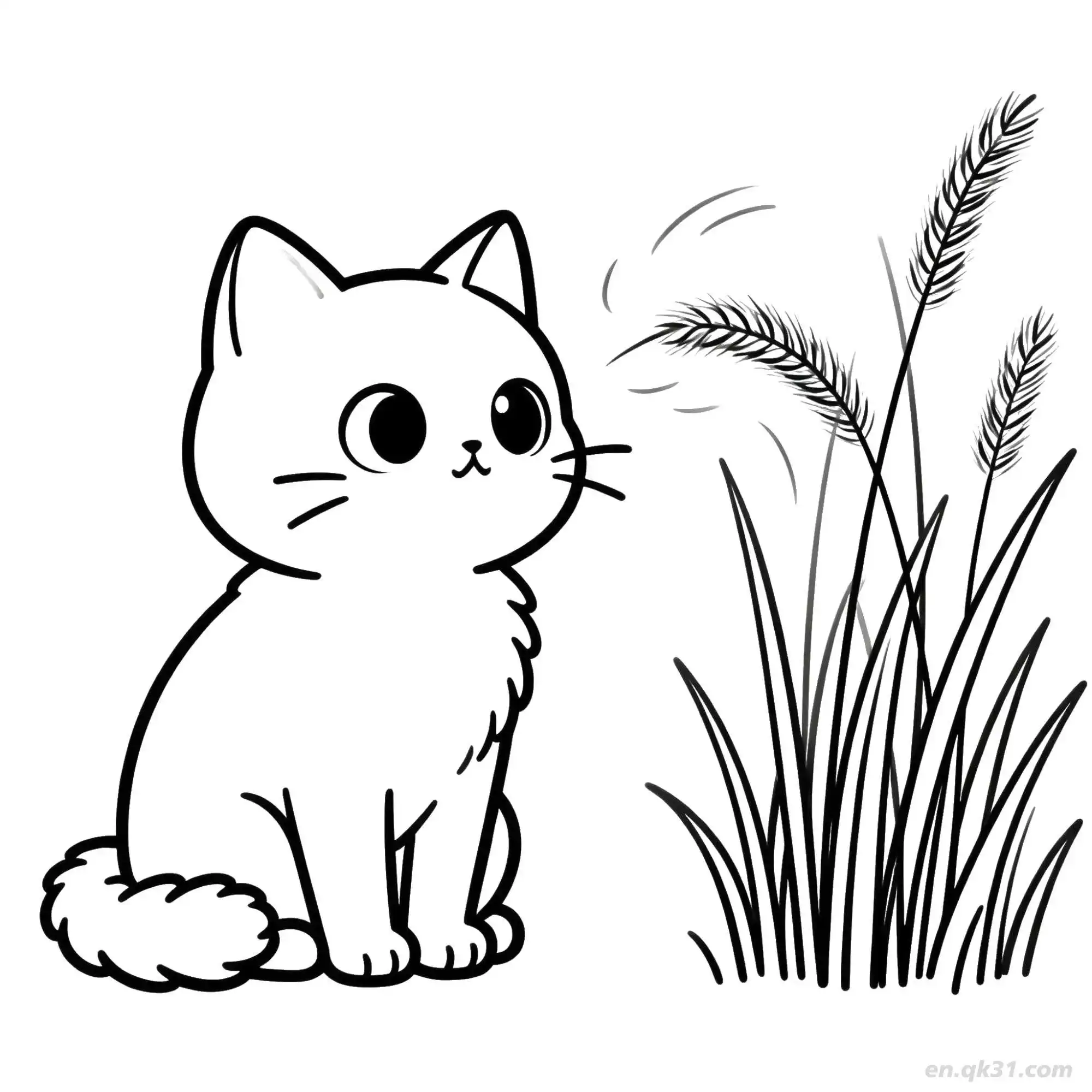 免费 猫 70简笔画 素描 涂鸦 - 免费可打印可爱猫 下载PDF 简笔画涂色页