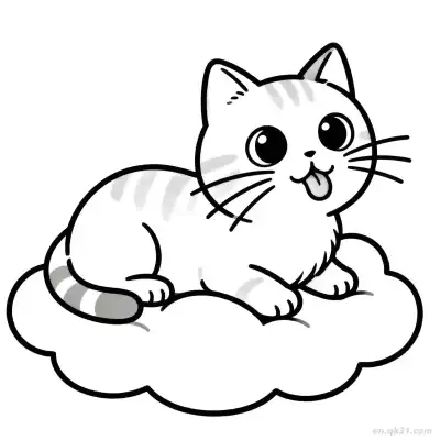 猫 73简笔画 素描 涂鸦 - 免费可打印可爱猫 下载PDF – 免费可打印简笔画涂色画