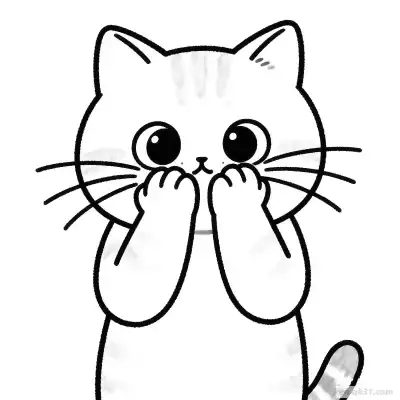 猫 76简笔画 素描 涂鸦 - 免费可打印可爱猫 下载PDF – 免费可打印简笔画涂色画