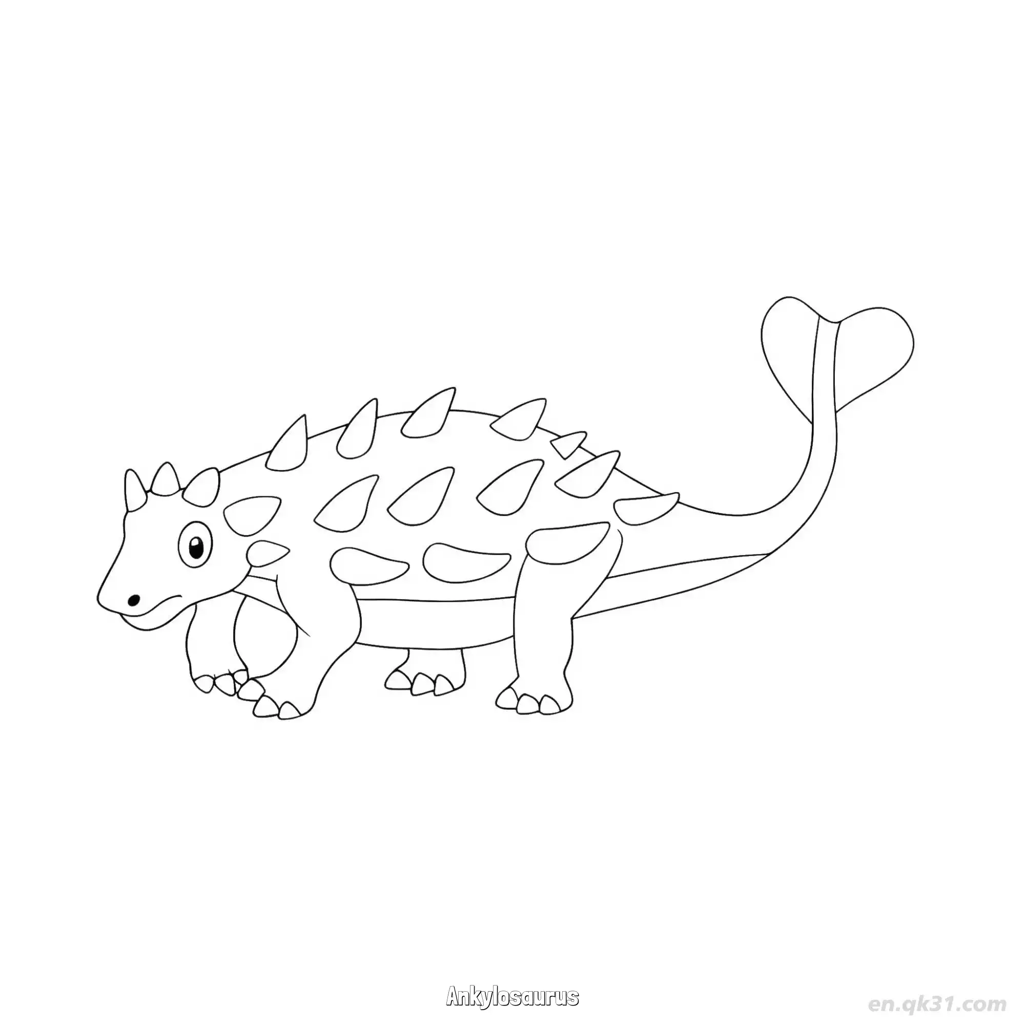 免费 甲龙 2简笔画 素描 涂鸦 - 免费可打印 恐龙简笔画 下载PDF 简笔画涂色页