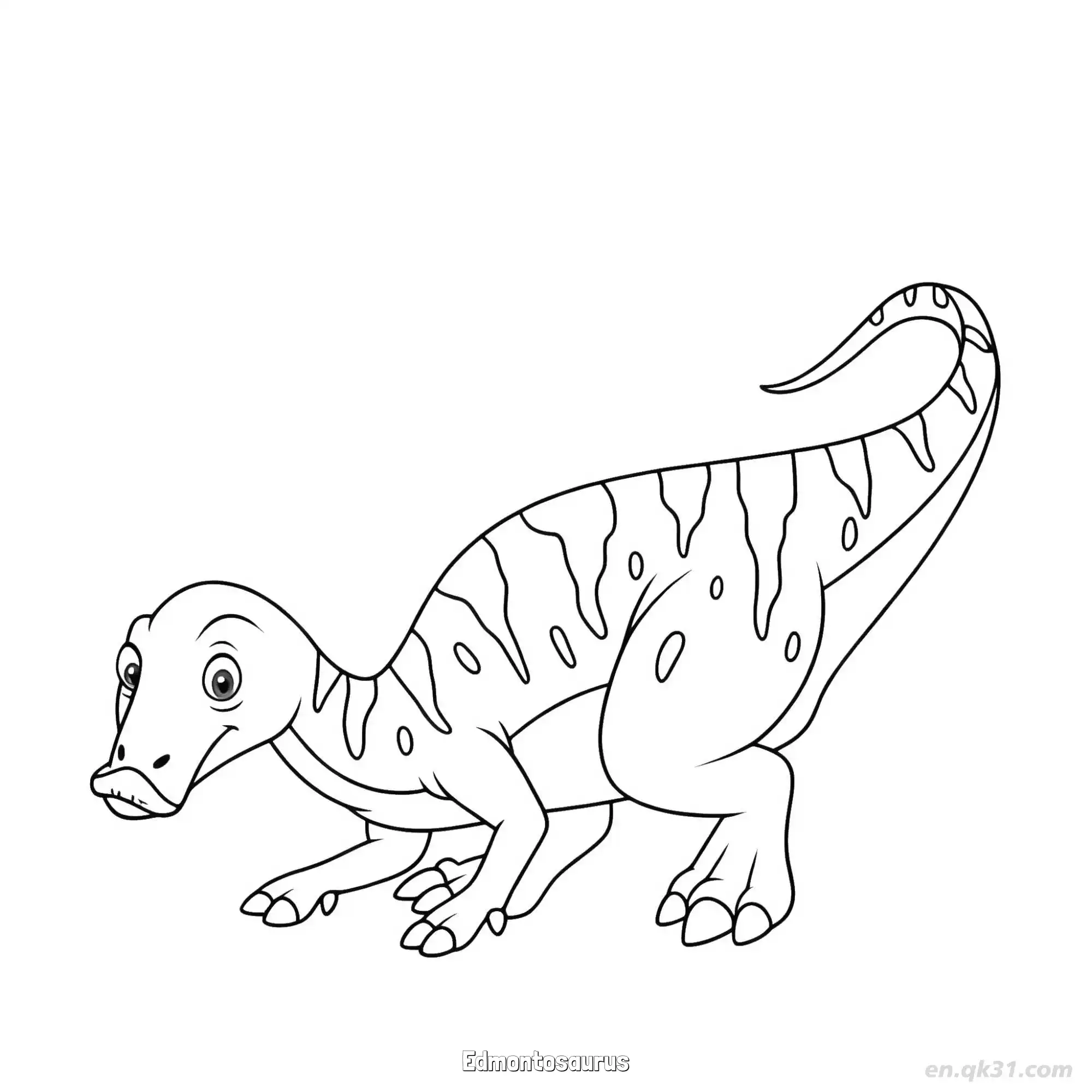 免费 埃德蒙顿龙 简笔画 素描 涂鸦 - 免费可打印 恐龙简笔画 下载PDF 简笔画涂色页