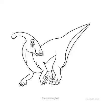 副栉龙 5简笔画 素描 涂鸦 - 免费可打印 恐龙简笔画 下载PDF – 免费可打印简笔画涂色画