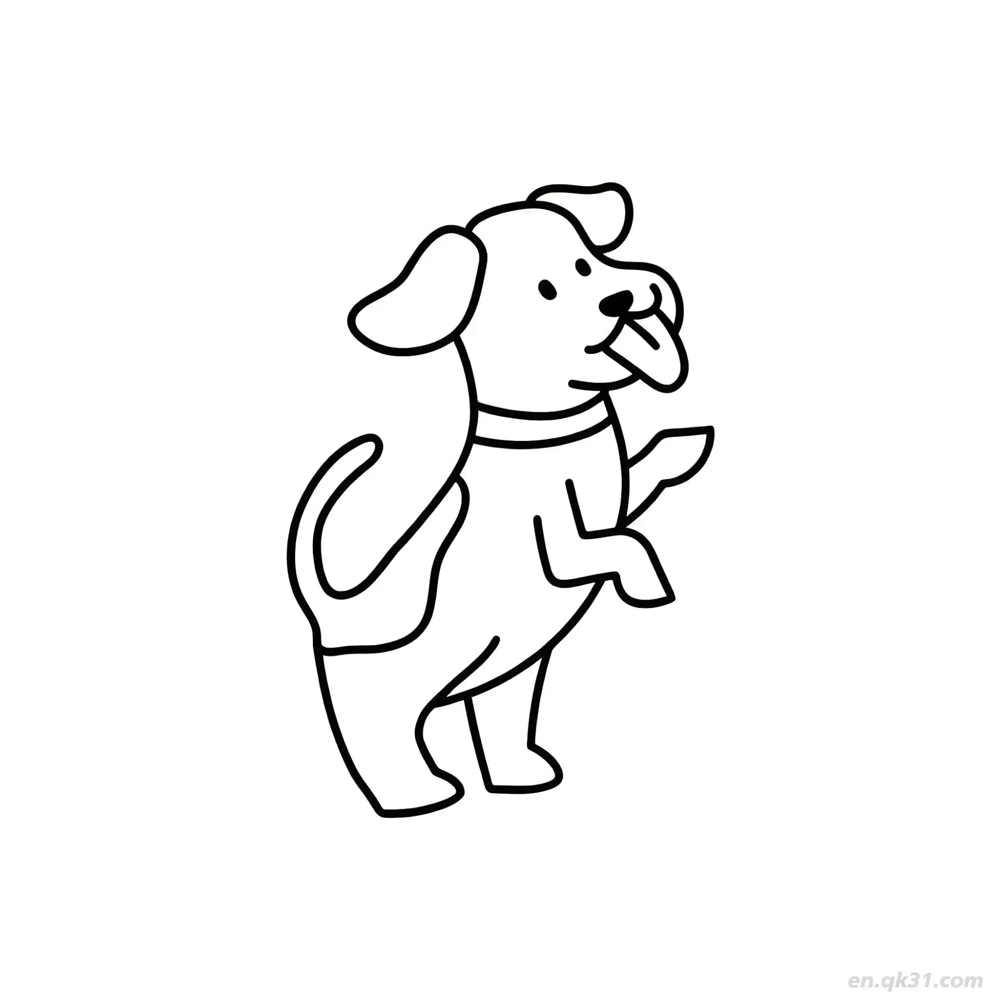 免费 狗 4简笔画 素描 涂鸦 - 免费可打印狗 下载PDF 简笔画涂色页