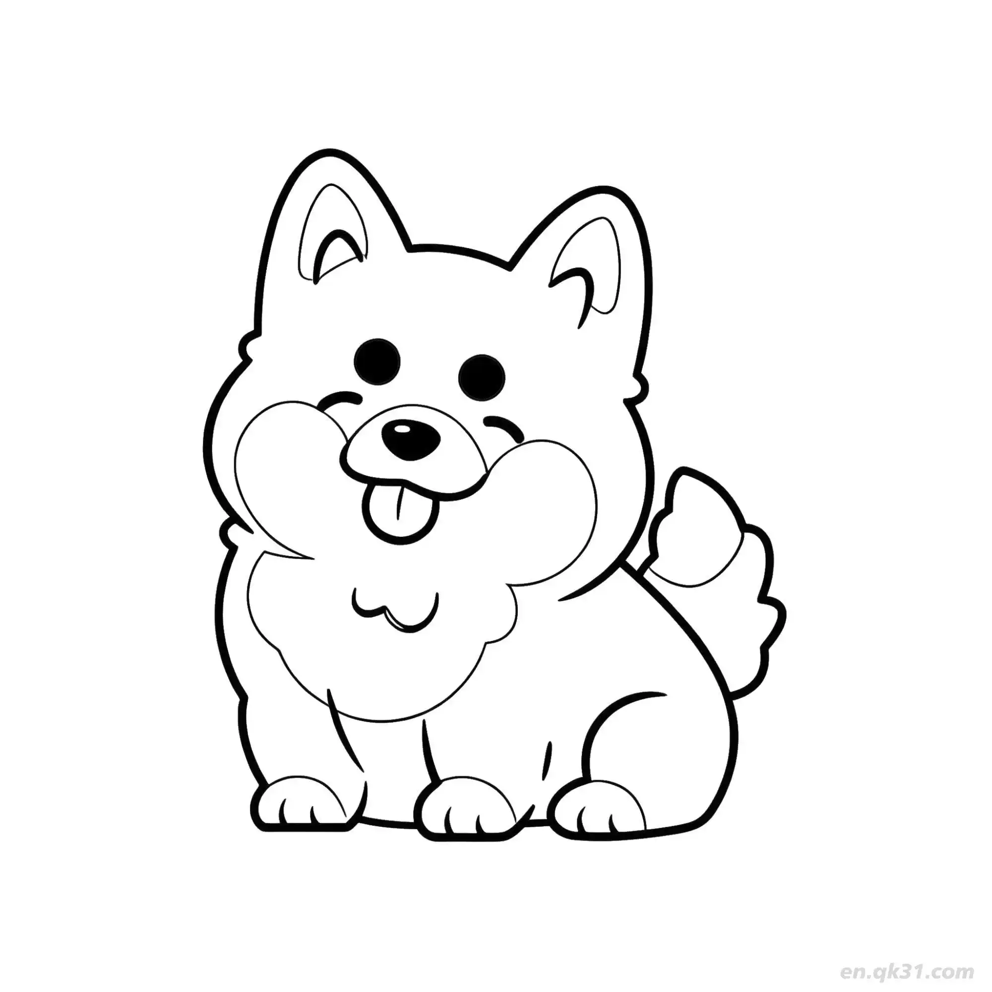 免费 狗 41简笔画 素描 涂鸦 - 免费可打印狗 下载PDF 简笔画涂色页