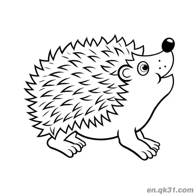 仰望刺猬涂色页 – 免费可打印简笔画涂色画