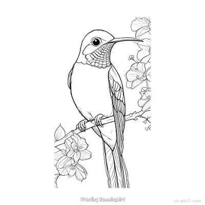 站立的蜂鸟 3简笔画 素描 涂鸦 - 免费可打印 蜂鸟简笔画 下载PDF – 免费可打印简笔画涂色画