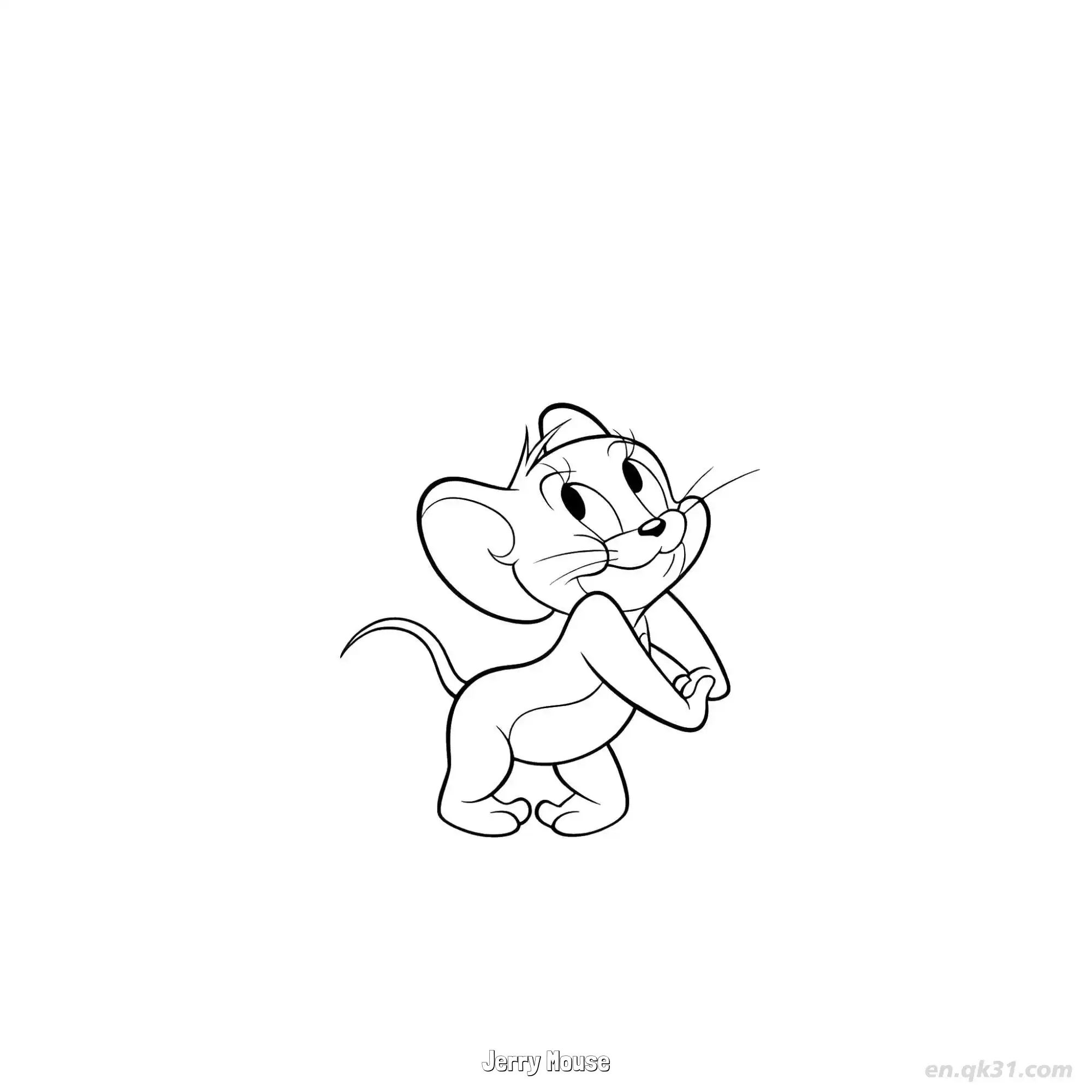 免费 杰瑞鼠 4简笔画 素描 涂鸦 - 免费可打印猫和老鼠 下载PDF 简笔画涂色页