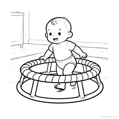 玩玩具的婴儿 7简笔画 素描 涂鸦 - 免费可打印 婴儿简笔画 下载PDF – 免费可打印简笔画涂色画
