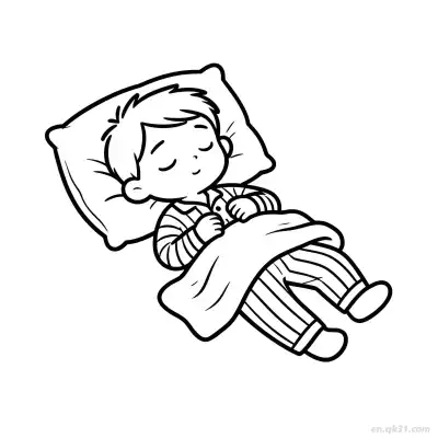 睡觉的婴儿 简笔画 素描 涂鸦 - 免费可打印 婴儿简笔画 下载PDF – 免费可打印简笔画涂色画