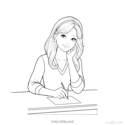 芭比写字台 简笔画 素描 涂鸦 - 免费可打印 芭比娃娃简笔画 下载PDF – 免费可打印简笔画涂色画