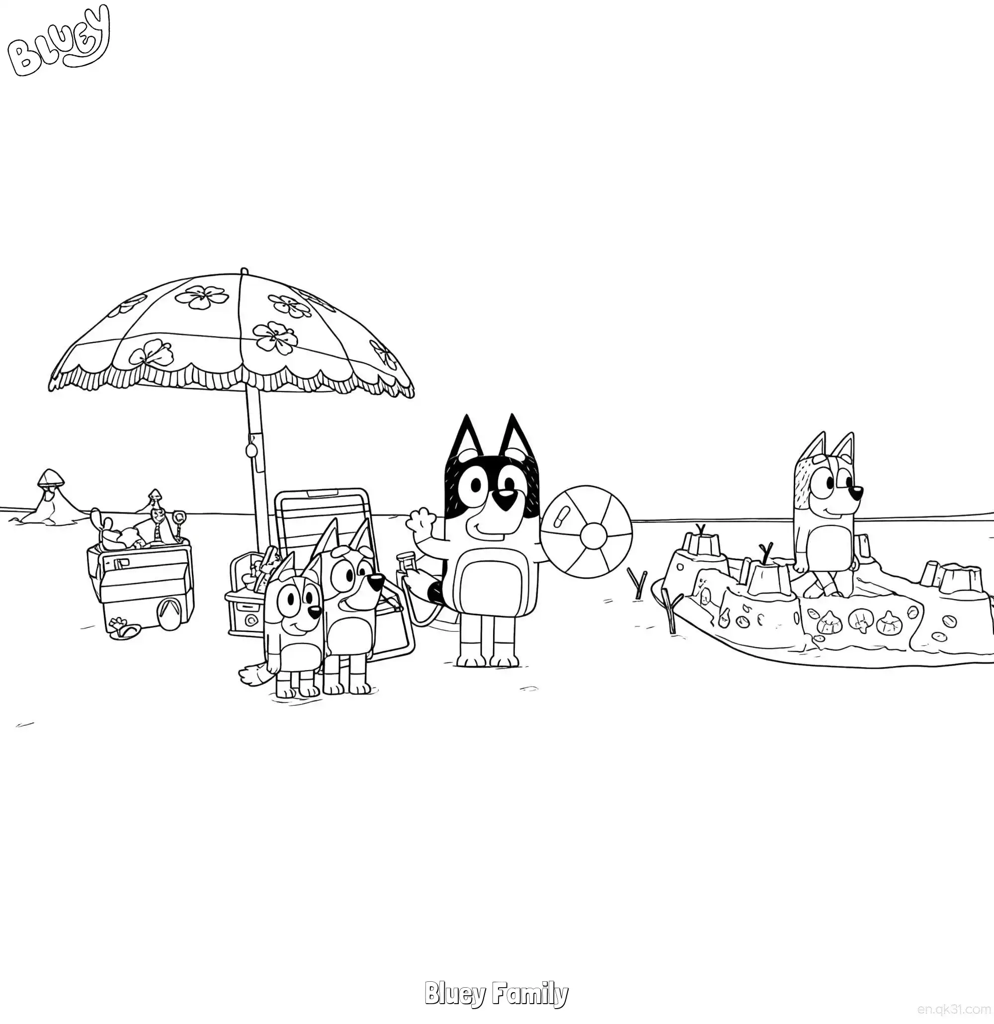 布鲁伊一家 2简笔画 素描 涂鸦 - 免费可打印布鲁伊 下载PDF简笔画涂色画 – 为儿童和成人提供的免费可打印简笔画涂色画