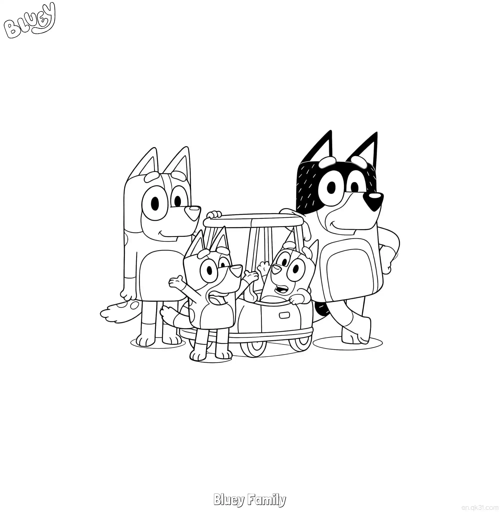 布鲁伊一家 3简笔画 素描 涂鸦 - 免费可打印布鲁伊 下载PDF简笔画涂色画 – 为儿童和成人提供的免费可打印简笔画涂色画
