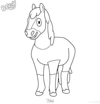 汤姆 简笔画 素描 涂鸦 - 免费可打印布鲁伊 下载PDF – 免费可打印简笔画涂色画