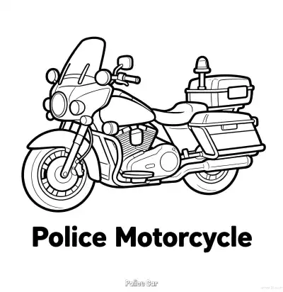 美国警车 51简笔画 素描 涂鸦 - 免费可打印国外警车 下载PDF – 免费可打印简笔画涂色画