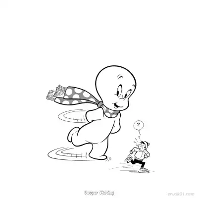 鬼马小精灵滑冰 2简笔画 素描 涂鸦 - 免费可打印 鬼马小精灵简笔画 下载PDF – 免费可打印简笔画涂色画