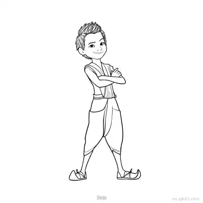 波弟 1简笔画 素描 涂鸦 - 免费可打印迪士尼 寻龙传说 下载PDF – 免费可打印简笔画涂色画