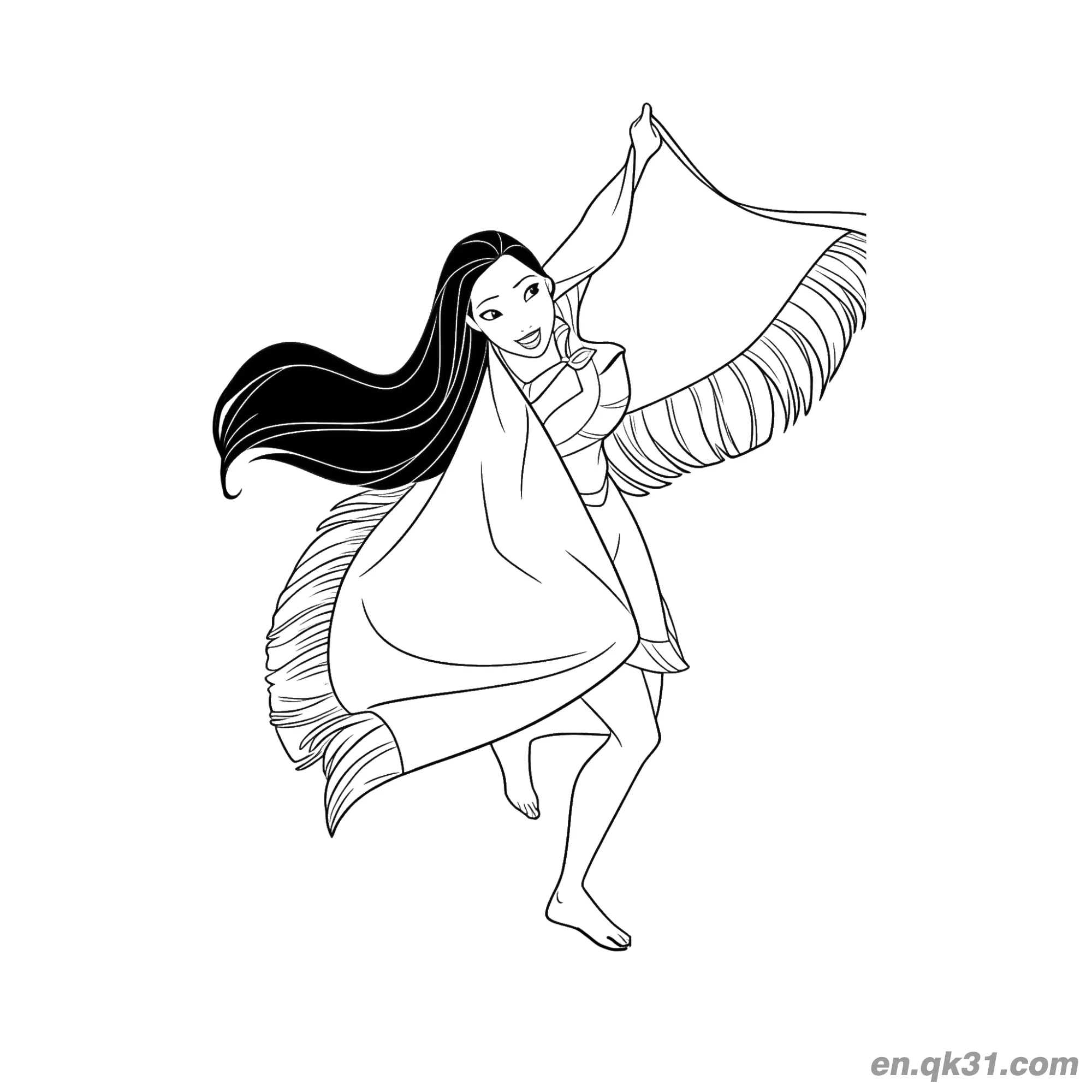 免费 宝嘉康蒂优雅舞蹈瞬间 简笔画涂色页