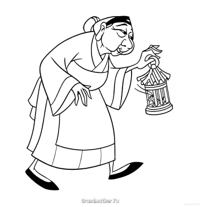 花奶奶 简笔画 素描 涂鸦 - 免费可打印花木兰 下载PDF – 免费可打印简笔画涂色画