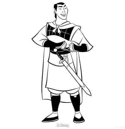 李翔 1简笔画 素描 涂鸦 - 免费可打印花木兰 下载PDF – 免费可打印简笔画涂色画