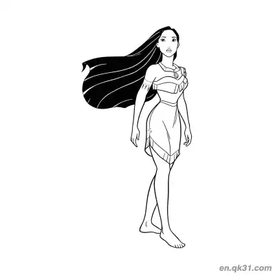 宝嘉康蒂自信行走 – 免费可打印简笔画涂色画