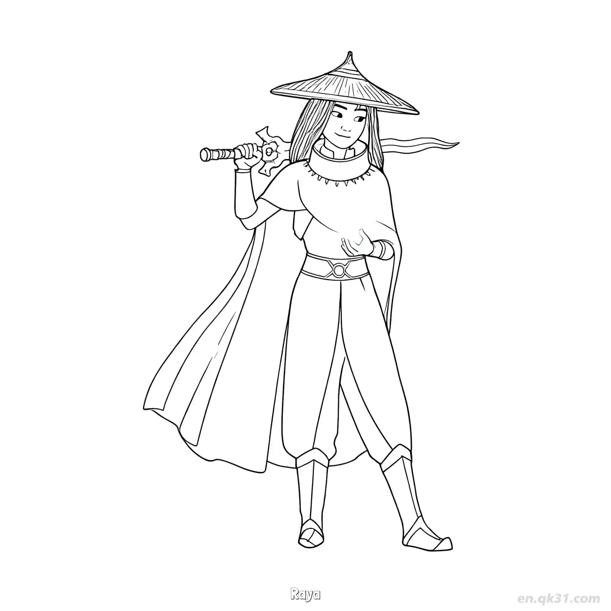 免费 拉雅 5简笔画 素描 涂鸦 - 免费可打印迪士尼 寻龙传说 下载PDF 简笔画涂色页