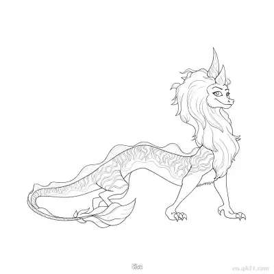 希苏 2简笔画 素描 涂鸦 - 免费可打印迪士尼 寻龙传说 下载PDF – 免费可打印简笔画涂色画