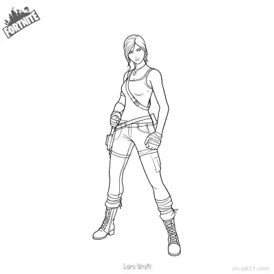 劳拉·克劳馥 简笔画 素描 涂鸦 - 免费可打印堡垒之夜 下载PDF – 免费可打印简笔画涂色画