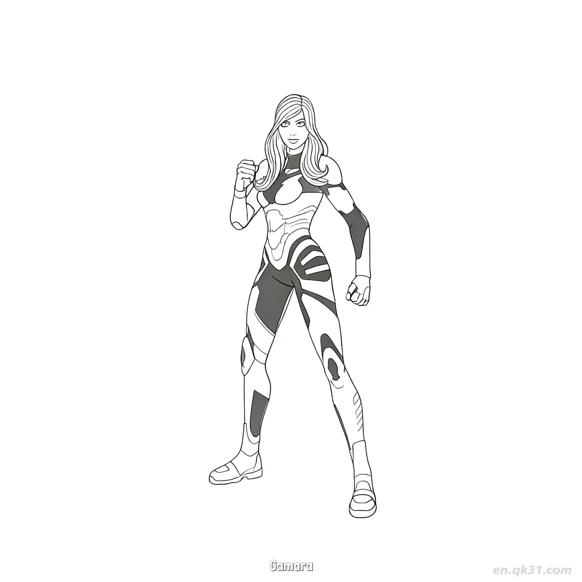免费 卡魔拉 简笔画 素描 涂鸦 - 免费可打印堡垒之夜 漫威系列 下载PDF 简笔画涂色页