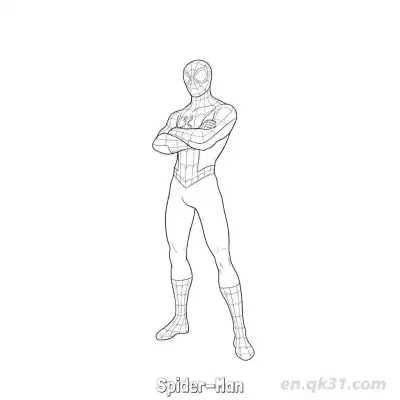 蜘蛛侠 简笔画 素描 涂鸦 - 免费可打印堡垒之夜 漫威系列 下载PDF – 免费可打印简笔画涂色画
