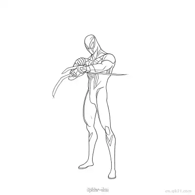 蜘蛛侠 2简笔画 素描 涂鸦 - 免费可打印堡垒之夜 漫威系列 下载PDF – 免费可打印简笔画涂色画